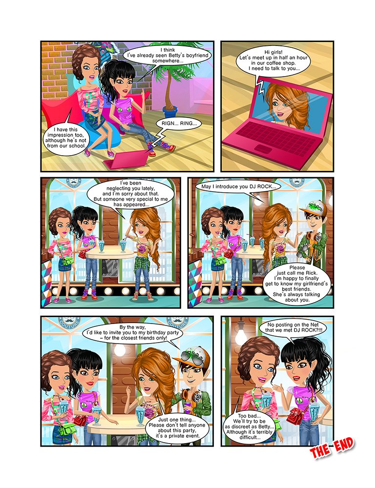 Strona komiksu do czasopisma 