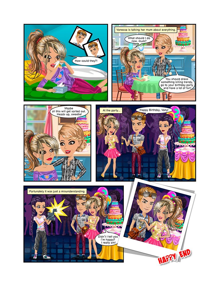 Strona komiksu do czasopisma 